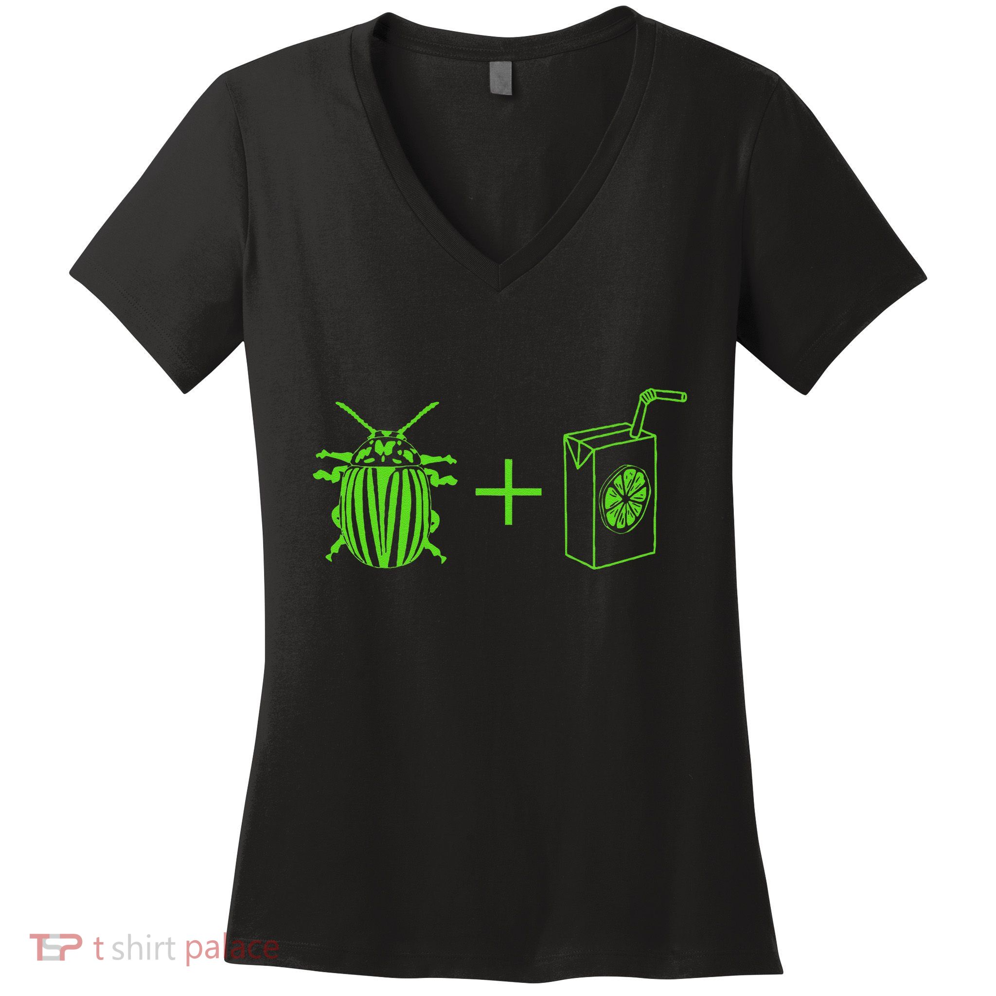 Beetles Vintage Halloween Movie Funny Horror Juices Women's V-Neck T-Shirt