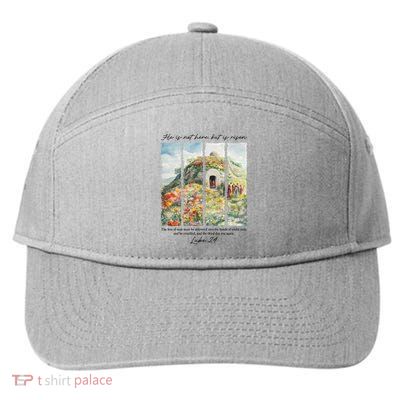 Bible Verse He Is Not Here But Is Risen 7-Panel Snapback Hat