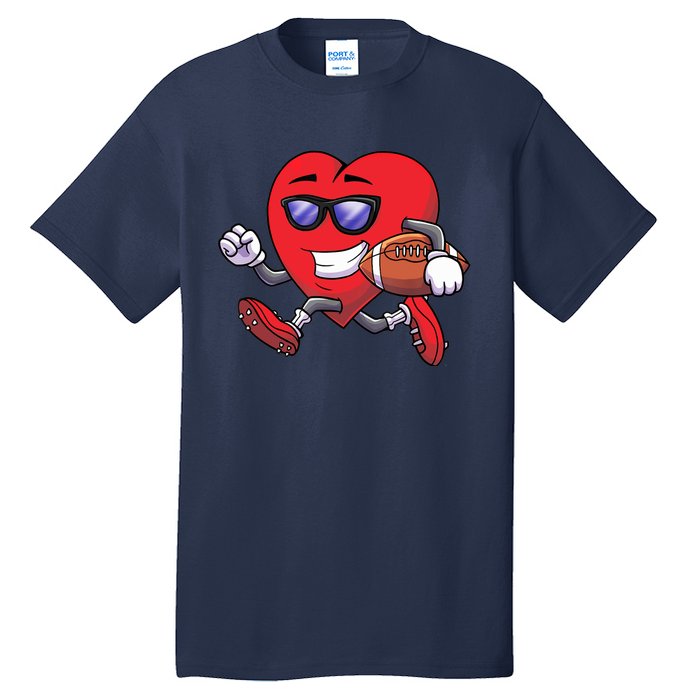 Boy Valentines Heart Football Player Soccer Lover Gift Tall T-Shirt