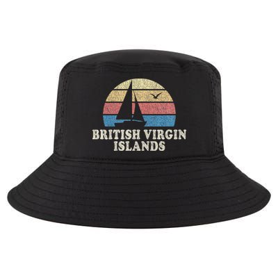 British Virgin Islands Vintage Sailboat 70s Cool Comfort Performance Bucket Hat