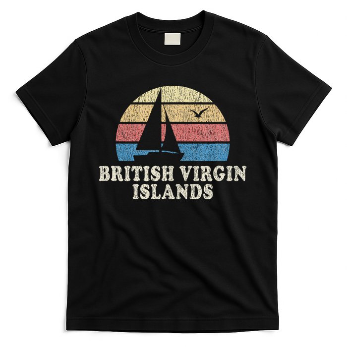 British Virgin Islands Vintage Sailboat 70s T-Shirt