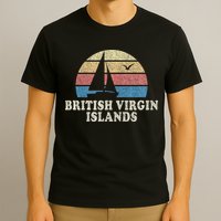 British Virgin Islands Vintage Sailboat 70s T-Shirt