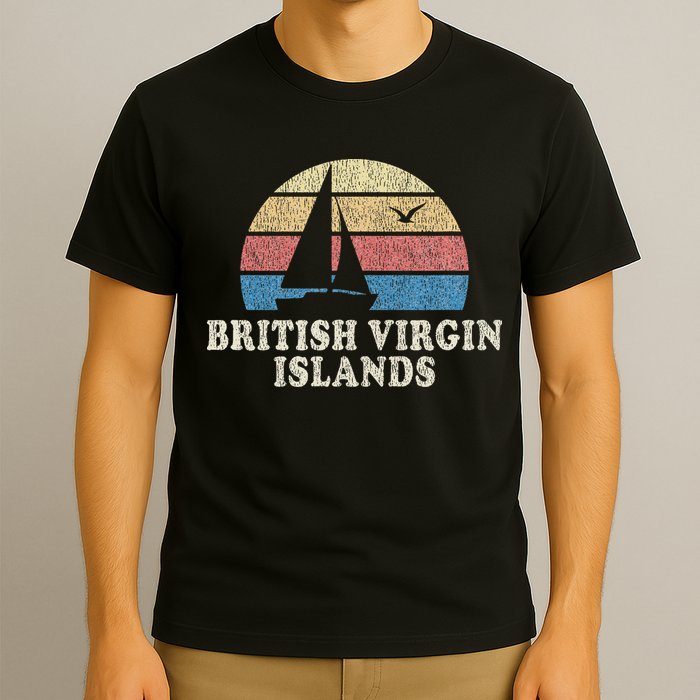 British Virgin Islands Vintage Sailboat 70s T-Shirt
