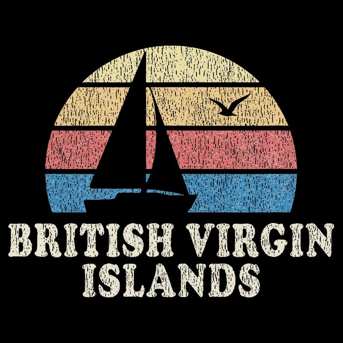 British Virgin Islands Vintage Sailboat 70s T-Shirt
