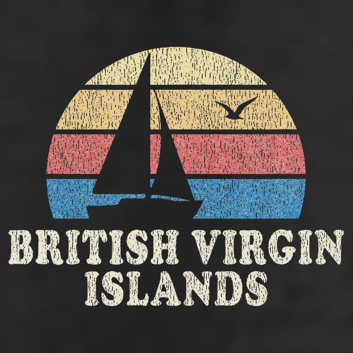 British Virgin Islands Vintage Sailboat 70s Beanie