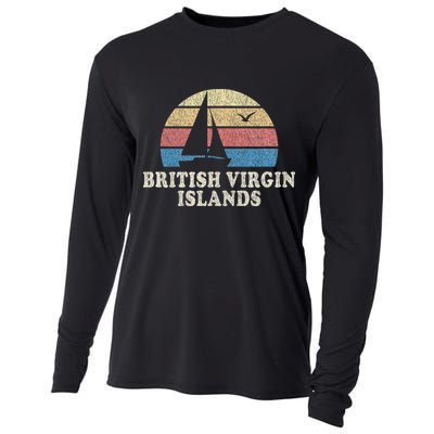 British Virgin Islands Vintage Sailboat 70s Cooling Performance Long Sleeve Crew