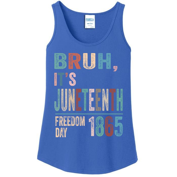 Bruh Vintage Junenth 1865 Freedom Day 2024 June 19 Memory Funny Gift Ladies Essential Tank