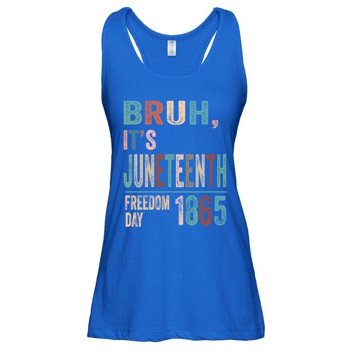 Bruh Vintage Junenth 1865 Freedom Day 2024 June 19 Memory Funny Gift Ladies Essential Flowy Tank