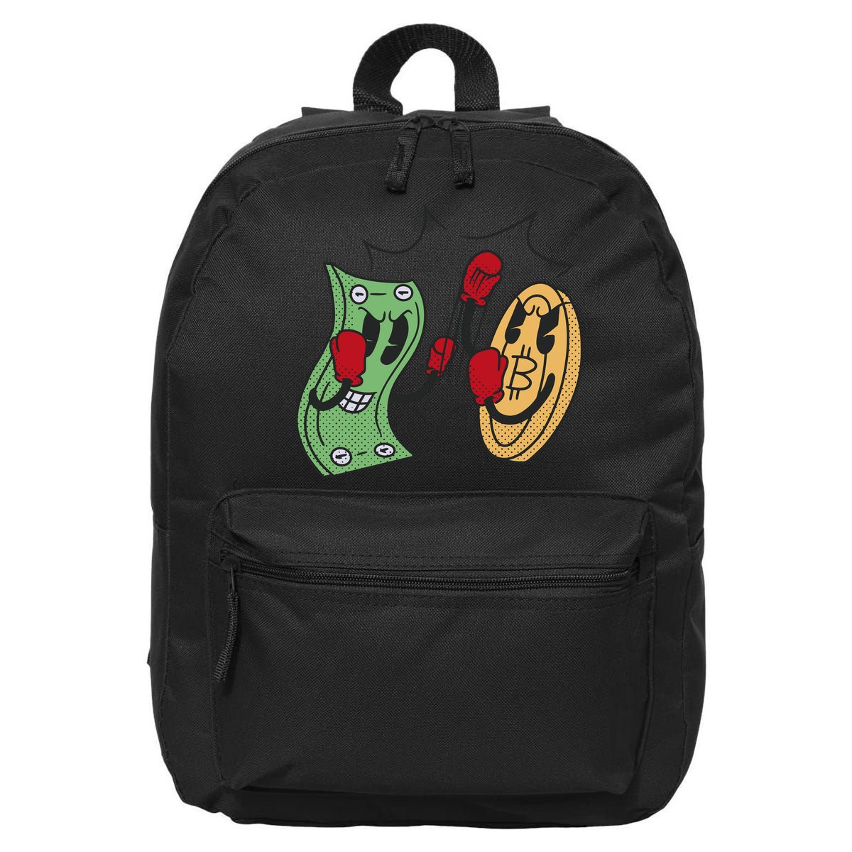 Bitcoin Vs Money Boxing Fight 16 in Basic Backpack