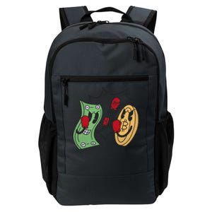 Bitcoin Vs Money Boxing Fight Daily Commute Backpack