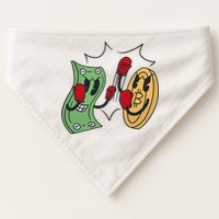 Bitcoin Vs Money Boxing Fight USA-Made Doggie Bandana