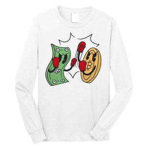 Bitcoin Vs Money Boxing Fight Long Sleeve Shirt