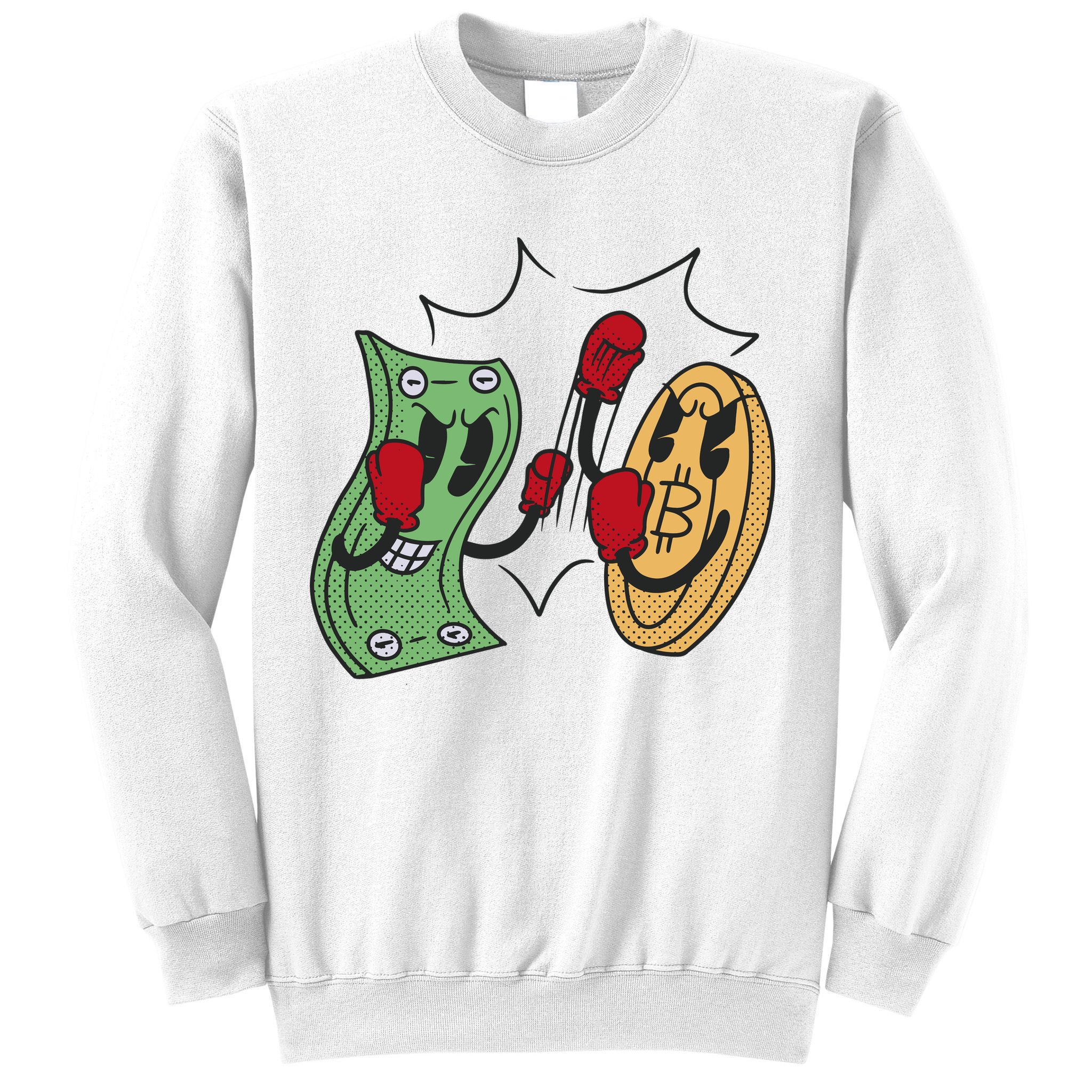 Bitcoin Vs Money Boxing Fight Sweatshirt