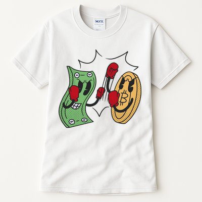 Bitcoin Vs Money Boxing Fight Tall T-Shirt