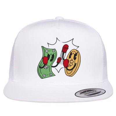 Bitcoin Vs Money Boxing Fight Flatbill Hat