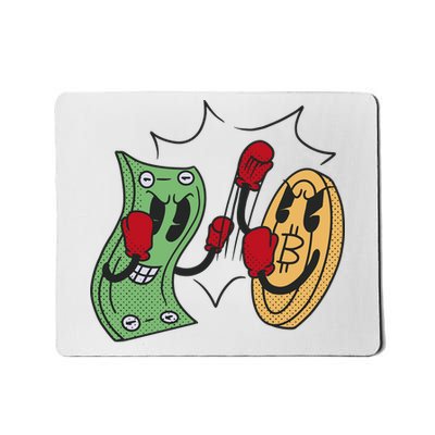 Bitcoin Vs Money Boxing Fight Mousepad