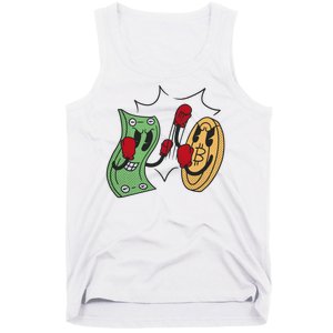 Bitcoin Vs Money Boxing Fight Tank Top