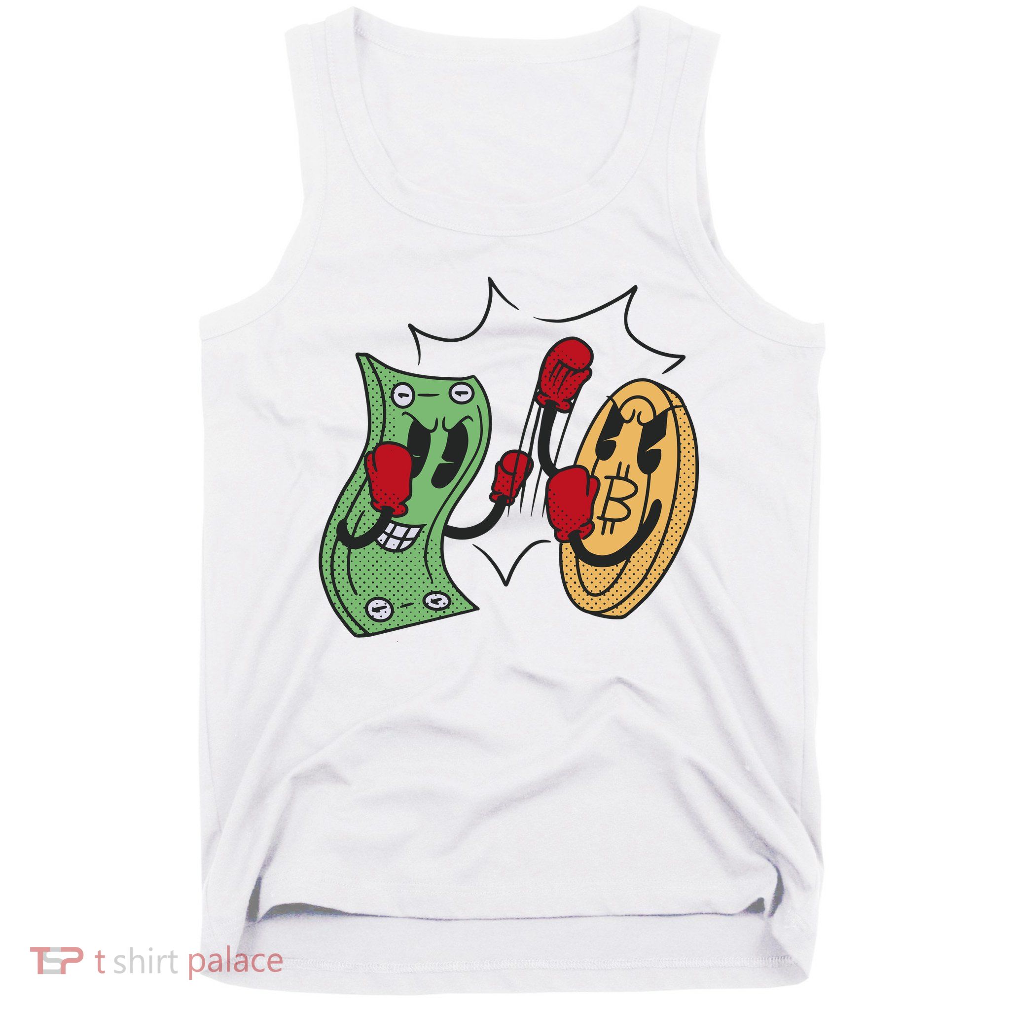 Bitcoin Vs Money Boxing Fight Tank Top