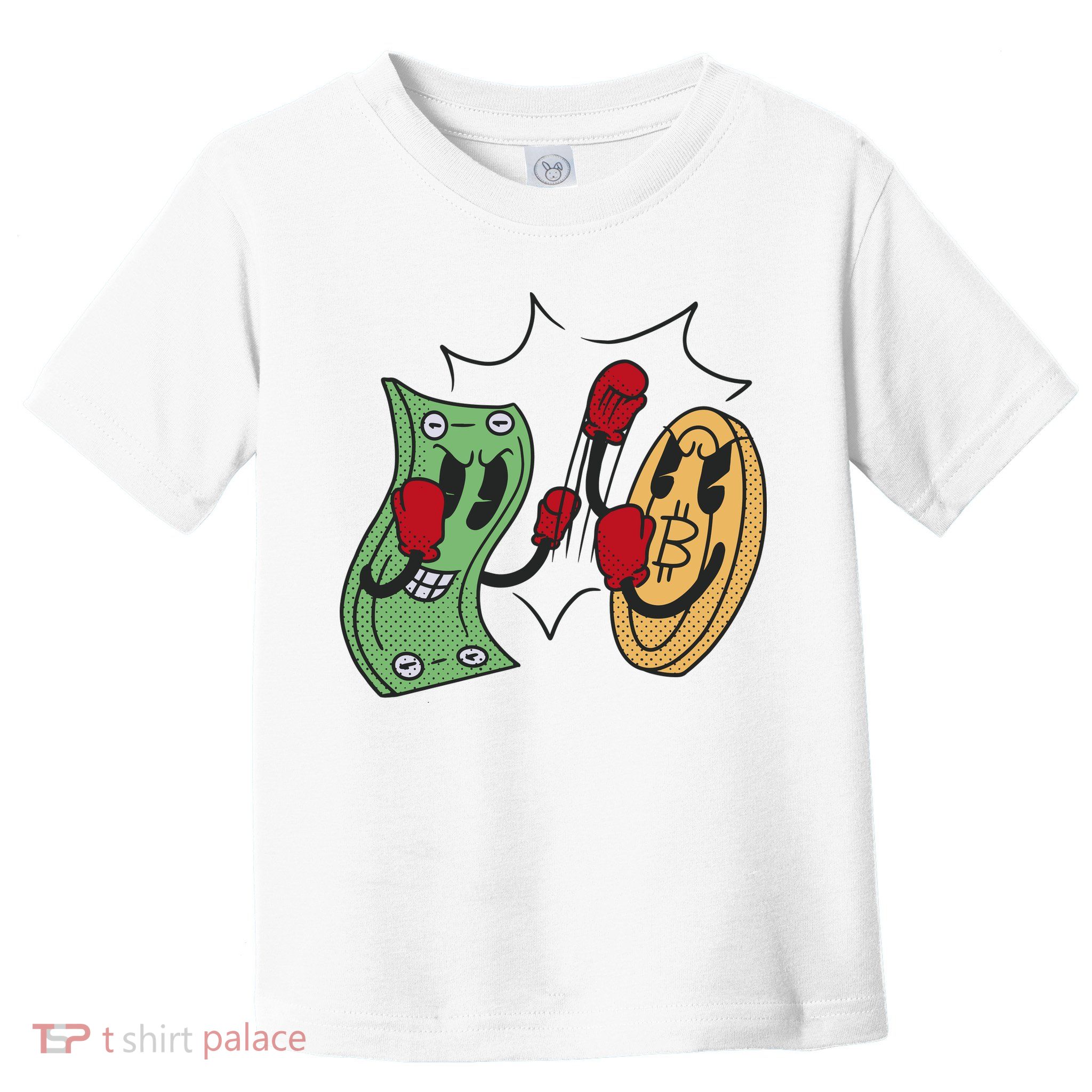 Bitcoin Vs Money Boxing Fight Toddler T-Shirt