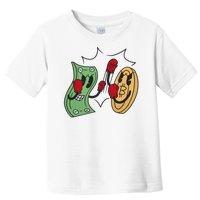 Bitcoin Vs Money Boxing Fight Toddler T-Shirt