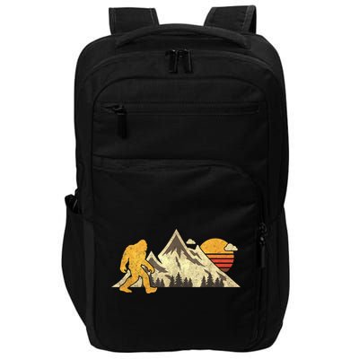 Bigfoot Vintage Mountain Sun Sasquatch Camping Camper Impact Tech Backpack