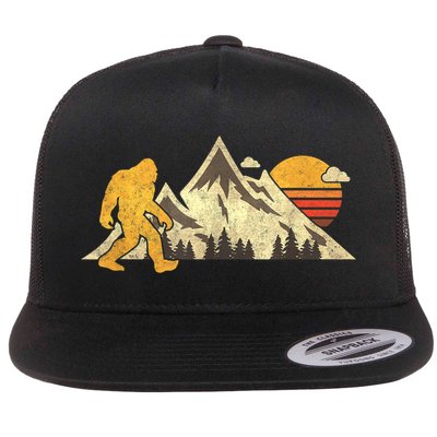 Bigfoot Vintage Mountain Sun Sasquatch Camping Camper Flatbill Hat