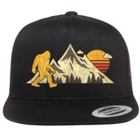 Bigfoot Vintage Mountain Sun Sasquatch Camping Camper Flatbill Hat