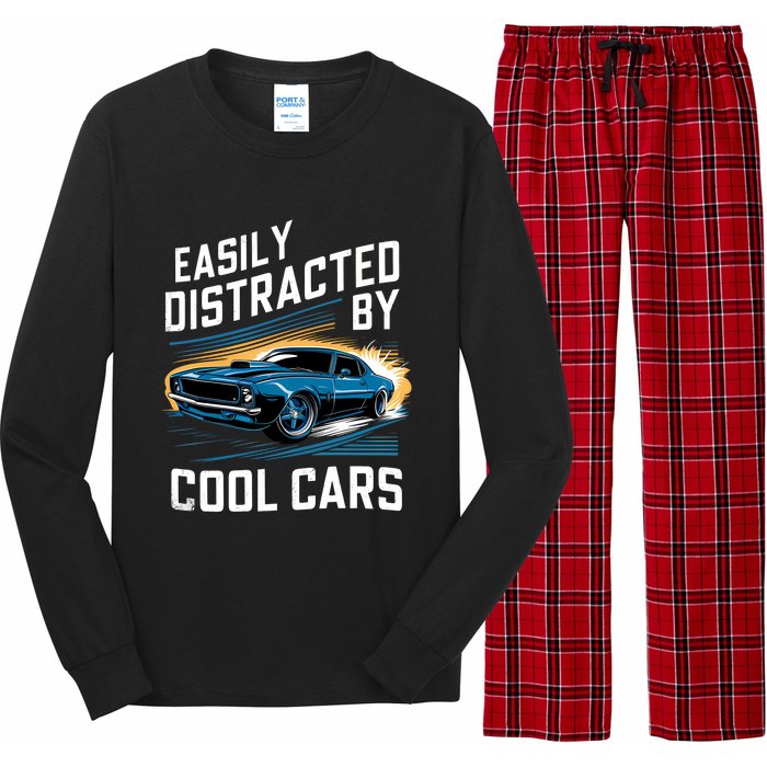 Boy Vintage Muscle Car Easily Distracted By Cool Cars Long Sleeve Pajama Set