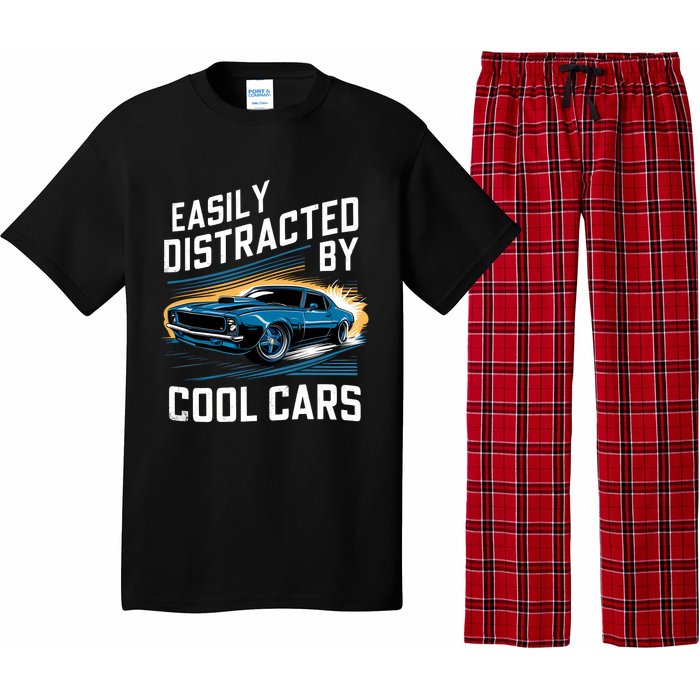 Boy Vintage Muscle Car Easily Distracted By Cool Cars Pajama Set