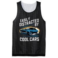 Boy Vintage Muscle Car Easily Distracted By Cool Cars Mesh Reversible Basketball Jersey Tank