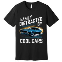 Boy Vintage Muscle Car Easily Distracted By Cool Cars Premium T-Shirt