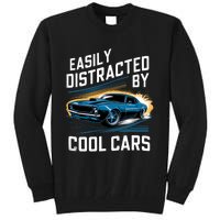 Boy Vintage Muscle Car Easily Distracted By Cool Cars Tall Sweatshirt