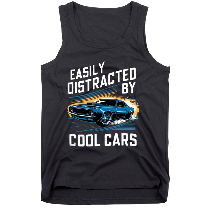 Boy Vintage Muscle Car Easily Distracted By Cool Cars Tank Top