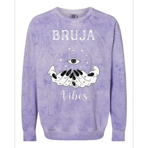 Bruja Vibes Mexican Dia De Muertos Halloween Bruja Colorblast Crewneck Sweatshirt