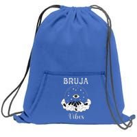 Bruja Vibes Mexican Dia De Muertos Halloween Bruja Sweatshirt Cinch Pack Bag