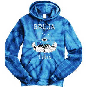 Bruja Vibes Mexican Dia De Muertos Halloween Bruja Tie Dye Hoodie