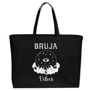 Bruja Vibes Mexican Dia De Muertos Halloween Bruja Cotton Canvas Jumbo Tote