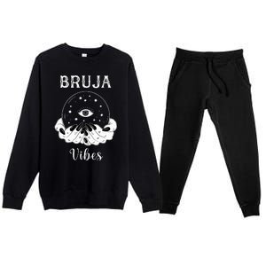 Bruja Vibes Mexican Dia de Muertos Halloween Bruja Premium Crewneck Sweatsuit Set