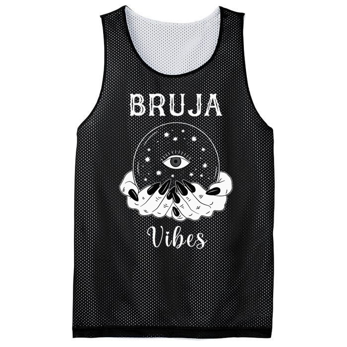 Bruja Vibes Mexican Dia de Muertos Halloween Bruja Mesh Reversible Basketball Jersey Tank