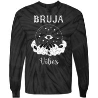 Bruja Vibes Mexican Dia de Muertos Halloween Bruja Tie-Dye Long Sleeve Shirt