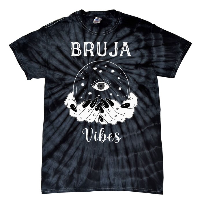 Bruja Vibes Mexican Dia de Muertos Halloween Bruja Tie-Dye T-Shirt