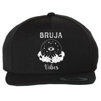 Bruja Vibes Mexican Dia de Muertos Halloween Bruja Wool Snapback Cap