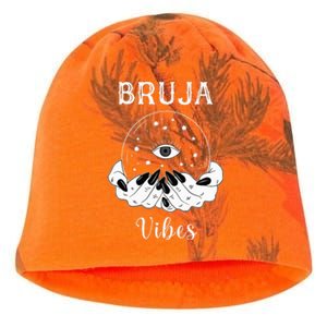 Bruja Vibes Mexican Dia de Muertos Halloween Bruja Kati - Camo Knit Beanie