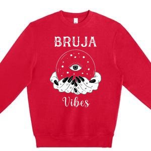 Bruja Vibes Mexican Dia de Muertos Halloween Bruja Premium Crewneck Sweatshirt