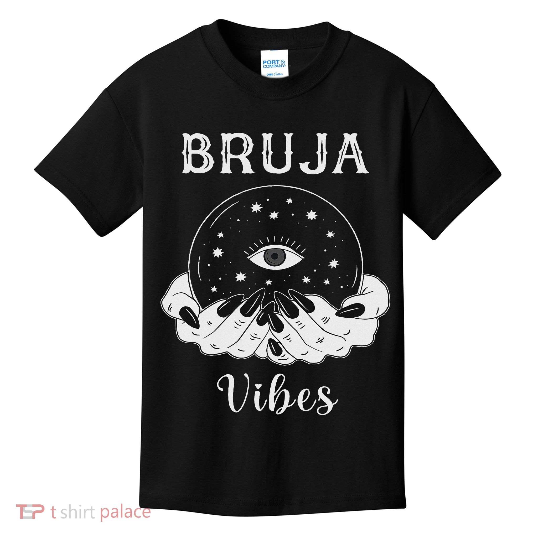 Bruja Vibes Mexican Dia De Muertos Halloween Bruja Kids T-Shirt