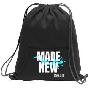 Bible Verse Made New Christian Baptism Christian Bible Sweatshirt Cinch Pack Bag