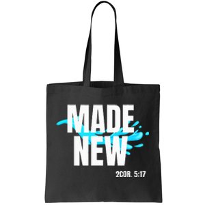 Bible Verse Made New Christian Baptism Christian Bible Tote Bag