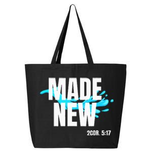 Bible Verse Made New Christian Baptism Christian Bible 25L Jumbo Tote