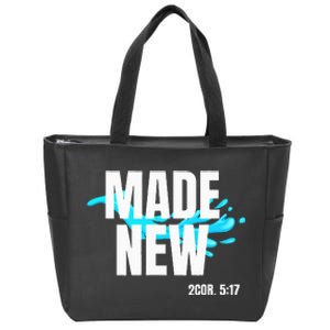 Bible Verse Made New Christian Baptism Christian Bible Zip Tote Bag