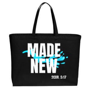 Bible Verse Made New Christian Baptism Christian Bible Cotton Canvas Jumbo Tote